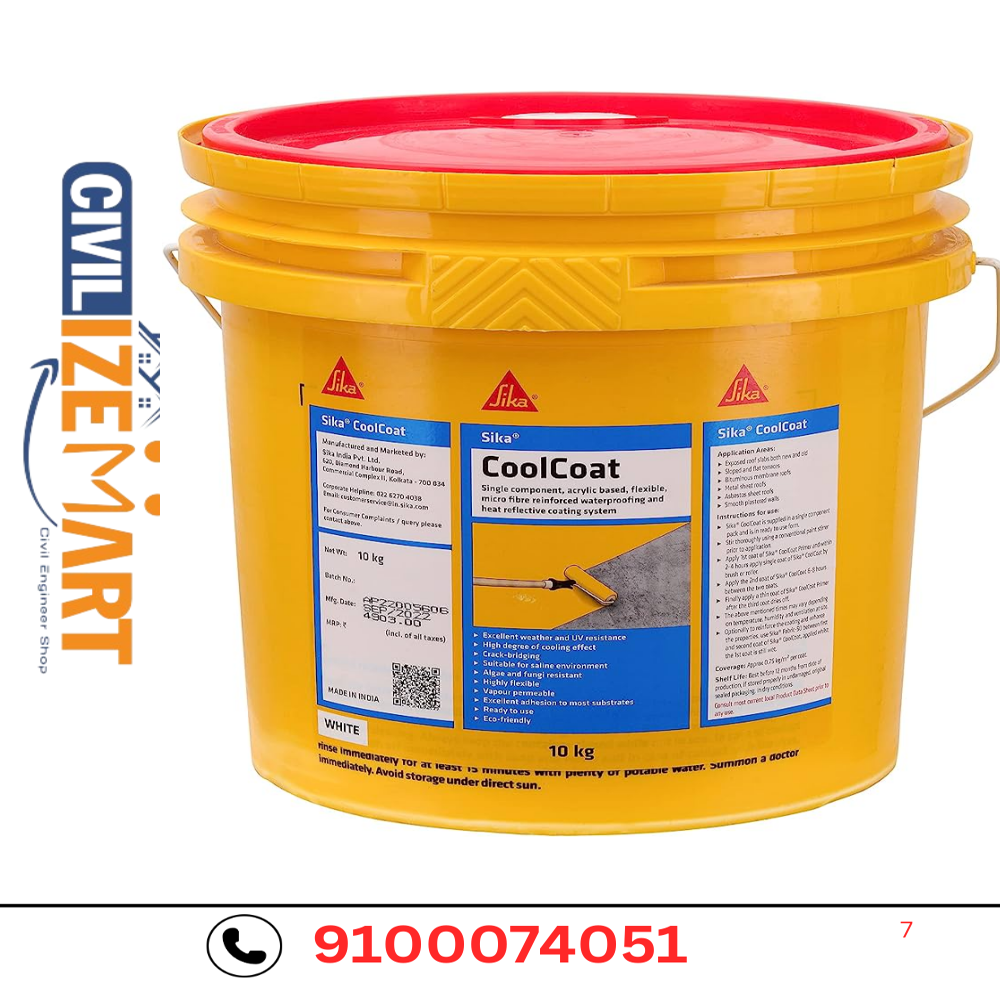 SIKA COOL COAT MICRO FIBRE REINFORCED WATERPROOFING CHEMICAL