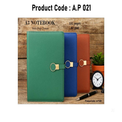 Glue Bound PU Leather Office Diary with Gold Metal Lock (SS-769)