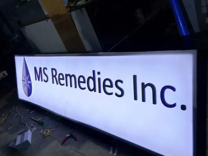 Back To Back Printing Glow sign Board