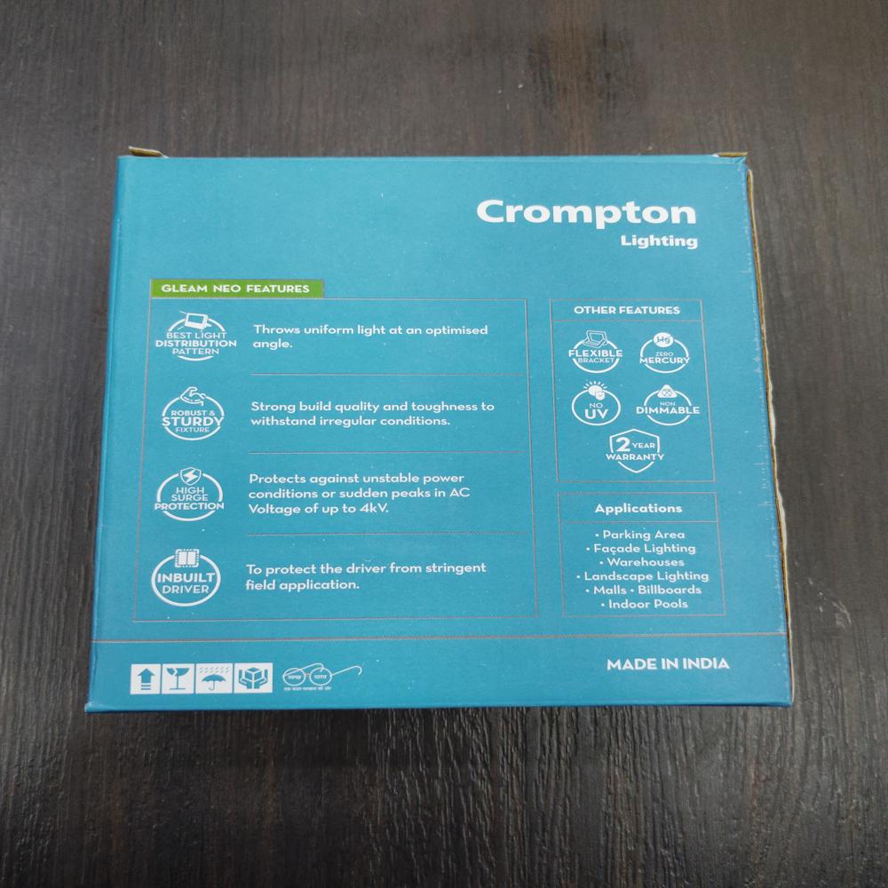 Crompton Aluminium Gleam 30W LED Flood Light LDFLX30CDL