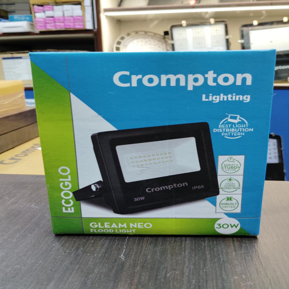 Crompton Aluminium Gleam 30W LED Flood Light LDFLX30CDL