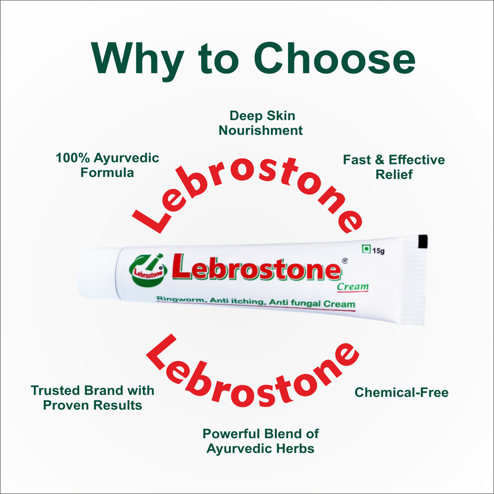  Lebrostone Ayurvedic Skin Care Cream 15g Treatment for Ringworm, Anti Itching, & Anti Fungal Infections