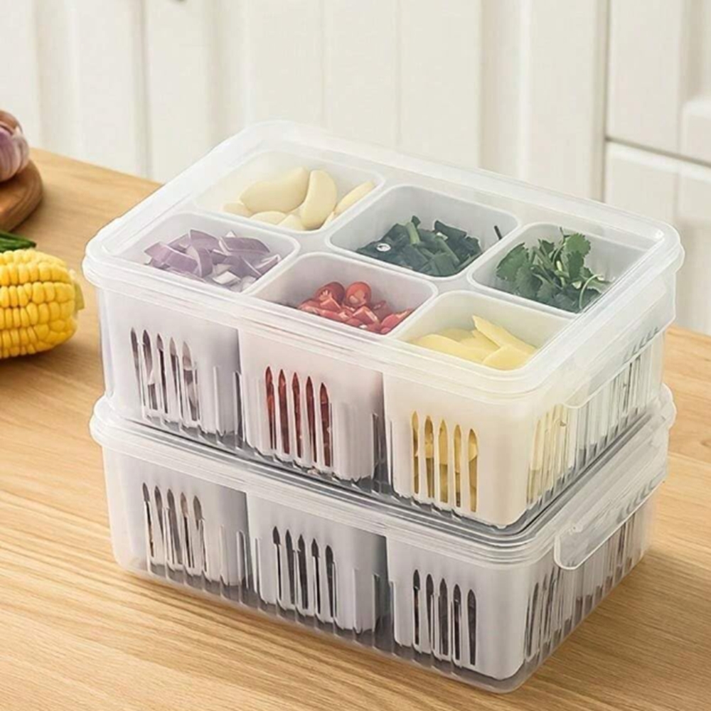 6 grid fridge container