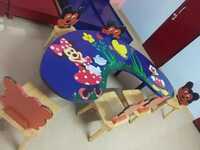 Wooden Table With Chair - Color: Multi Color