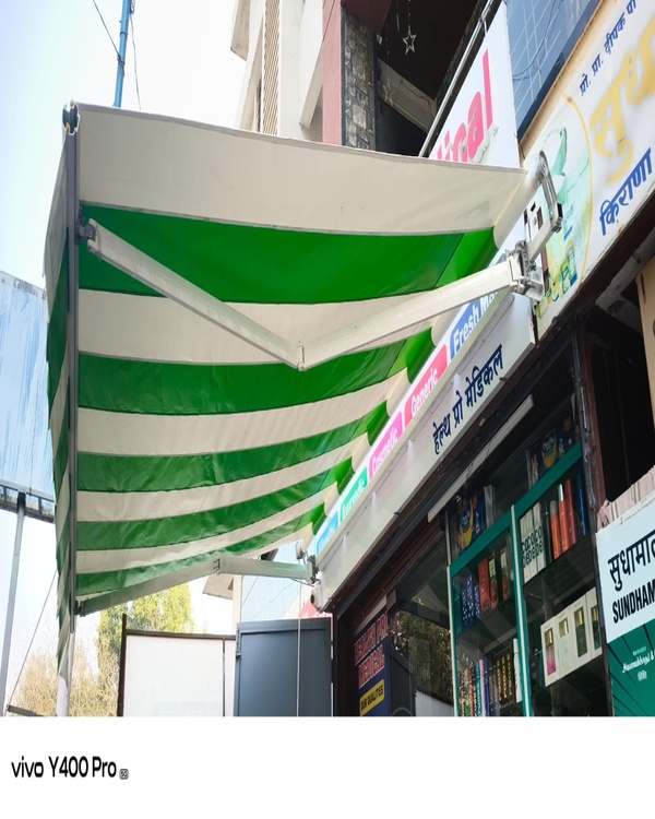Retractable Awning - Polypropylene, Custom Sizes, Single-layer Design, Plain Tent Style | Versatile For Patios, Decks, And Camping Use
