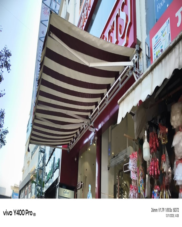 Retractable Awning - Polypropylene, Custom Sizes, Single-layer Design, Plain Tent Style | Versatile For Patios, Decks, And Camping Use