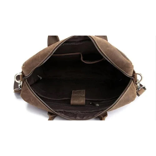 CigarBrown Leather Office Laptop Bag