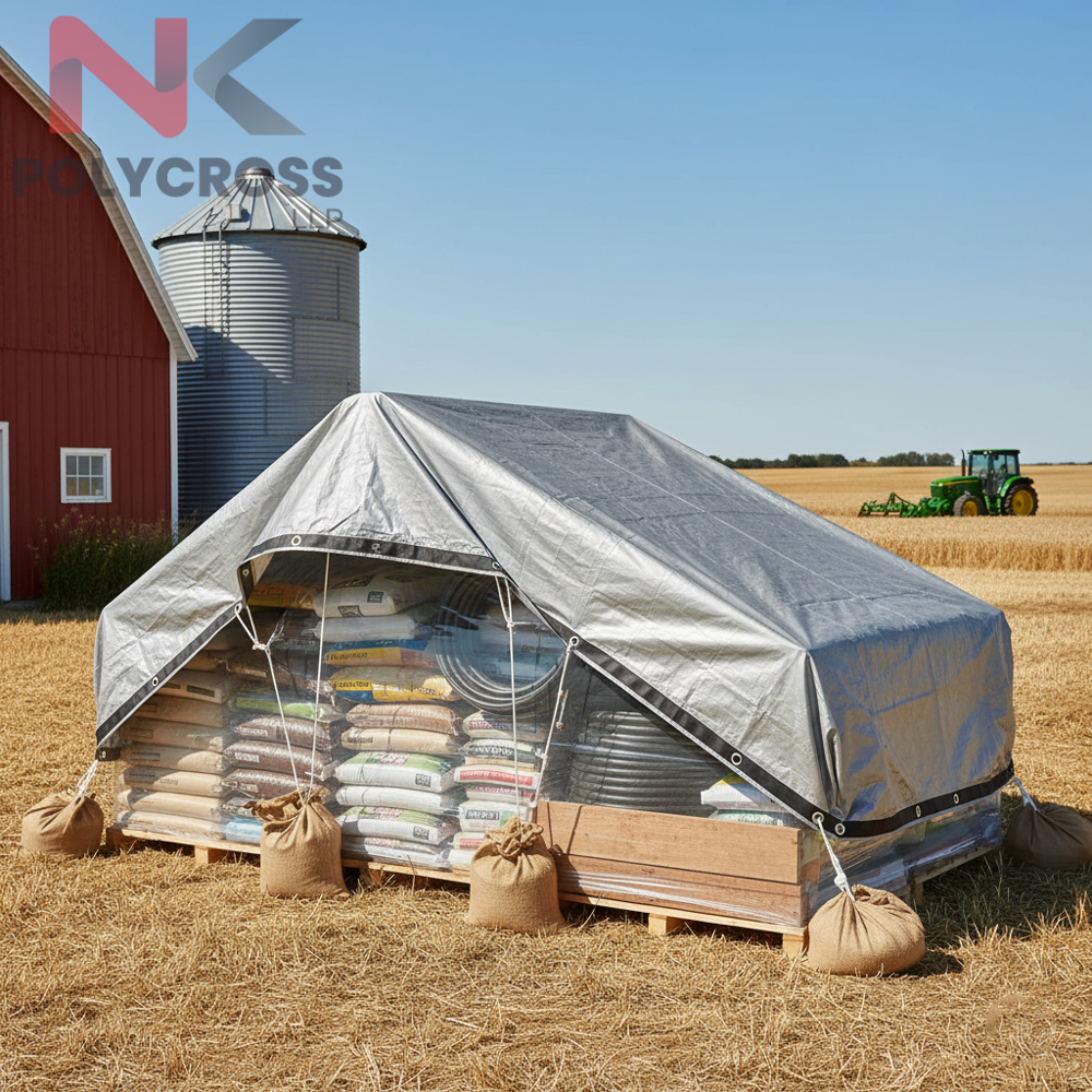 Farm Use Tarpaulin - Color: Blue/yellow