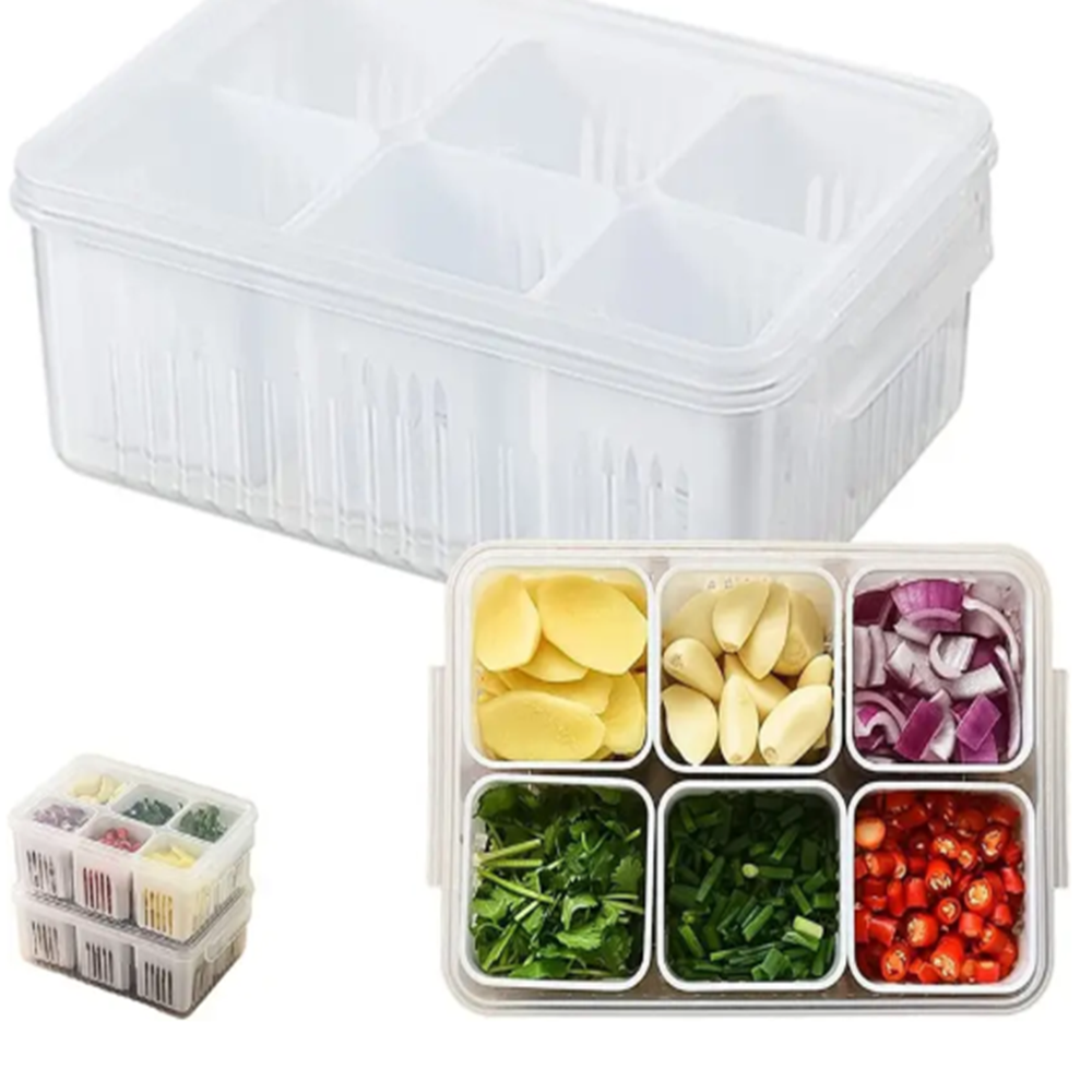 6 grid fridge container