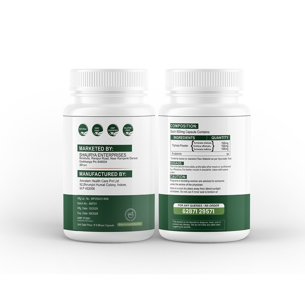 Triphala Capsule - Packaging Size: Standard