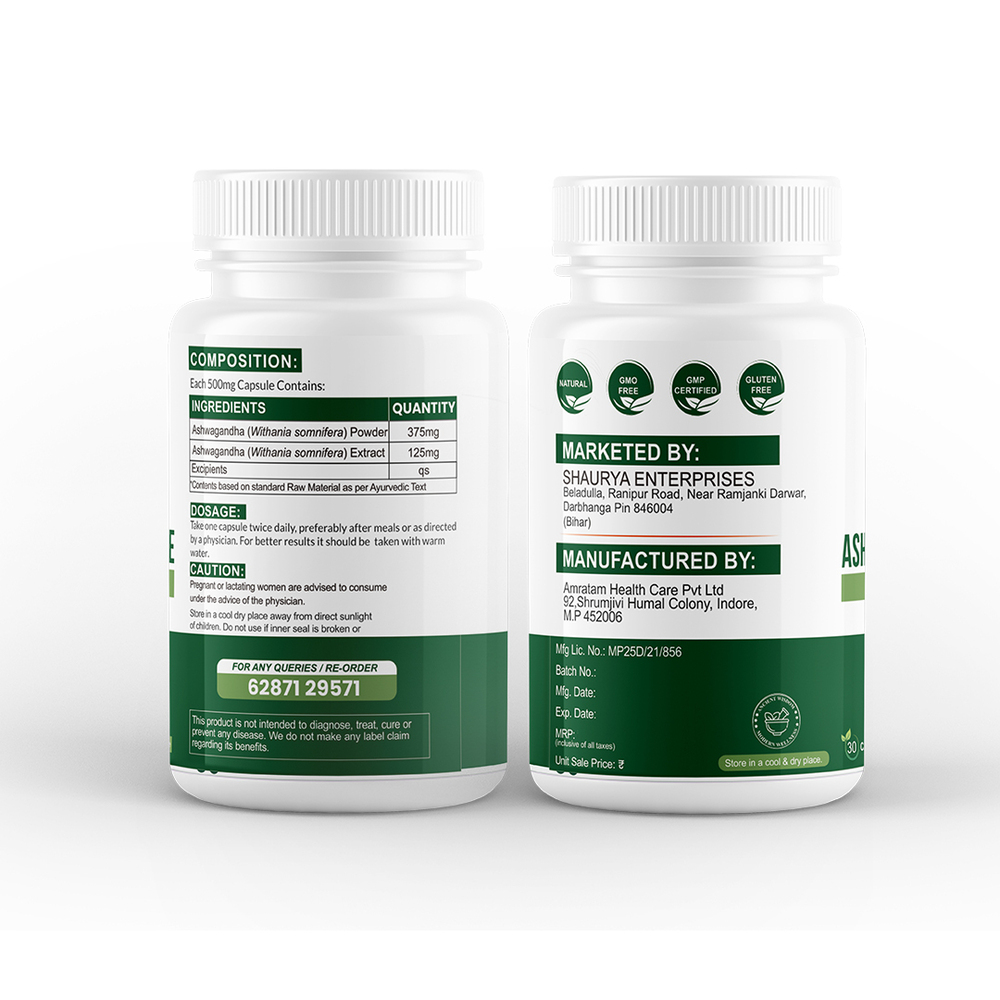 Ashwagandha Capsule - Age Group: For Adults