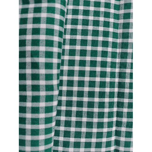 Polyster Green Check Fabric