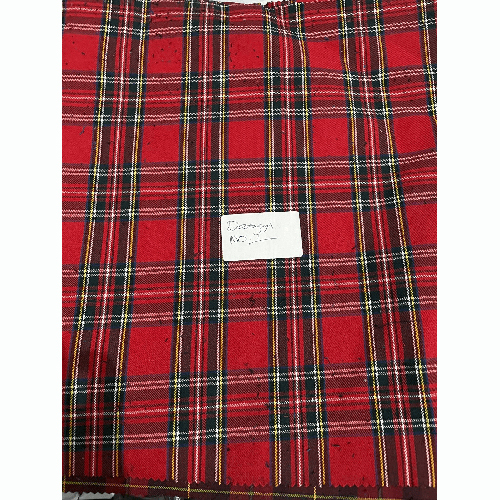 Red And Black Check Fabric