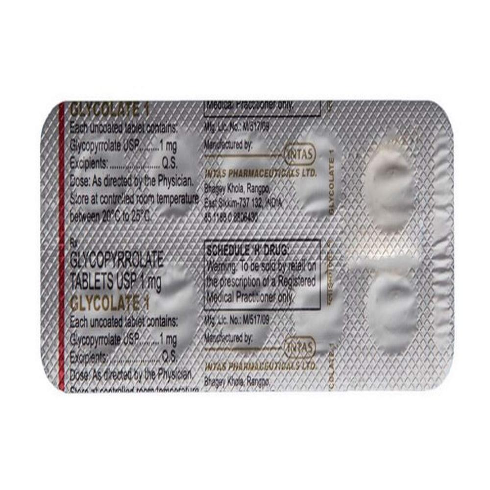 1 MG Glycopyrrolate Tablets IP
