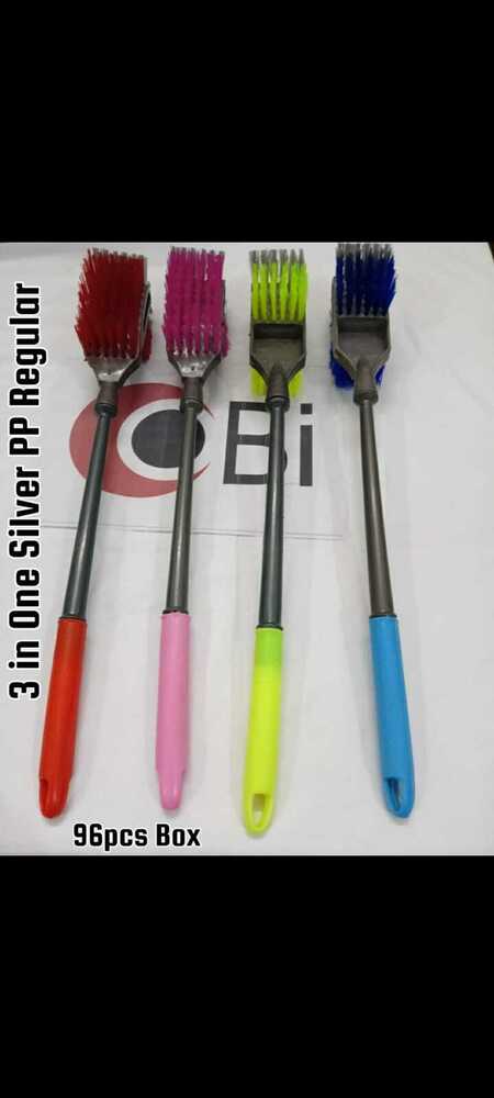 3 In One Silver PP Regular Toilet Brush