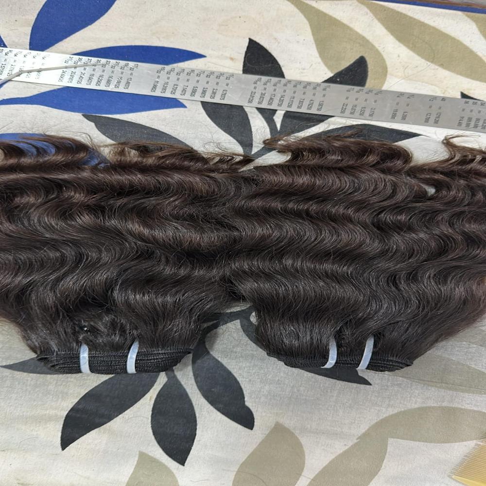 Hair Extension Bundles Human Hair Weaves Sewn In Weft South Indian temple