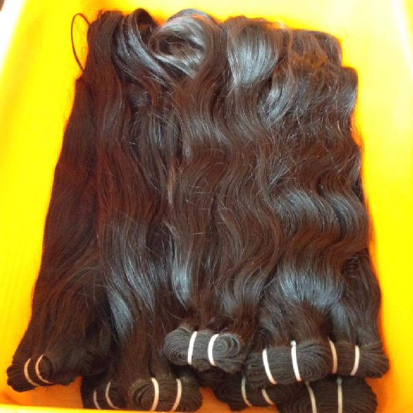 Hair Extension Bundles Human Hair Weaves Sewn In Weft South Indian temple