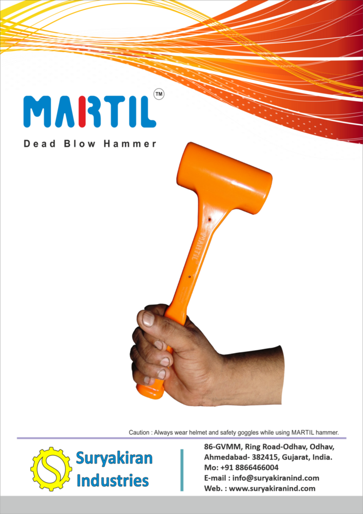 Polyurethane Mallets 50mm, 1kg, 2", 2lb - Color: Orange