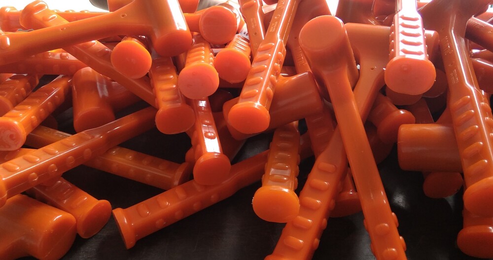 Polyurethane Mallets 50mm, 1kg, 2", 2lb - Color: Orange