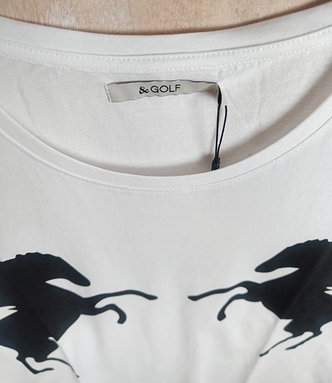 W13424 &GOLF Ladies Magyar Sleeve Printed Top