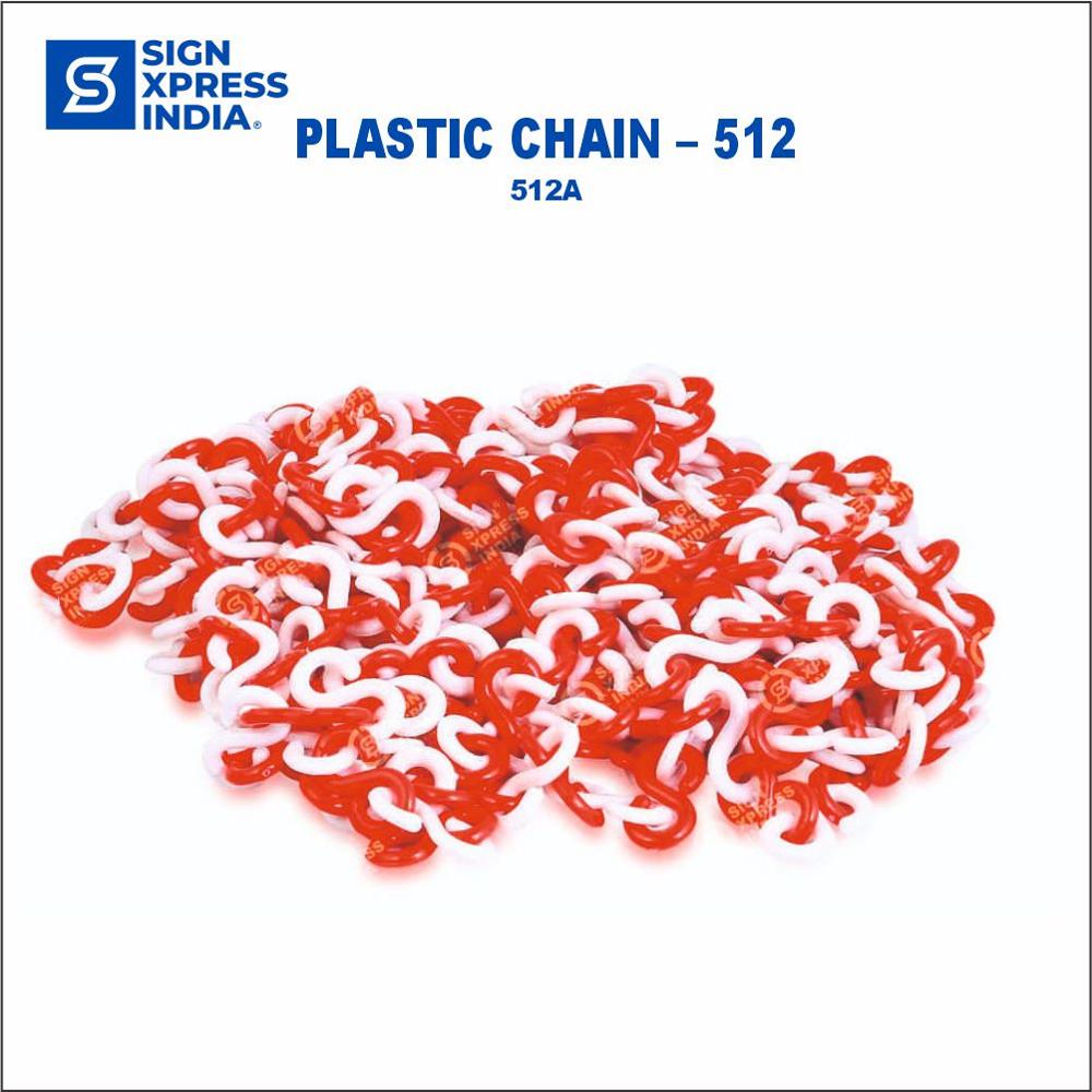 Plastic Link Chain - 512a - Color: Red And White