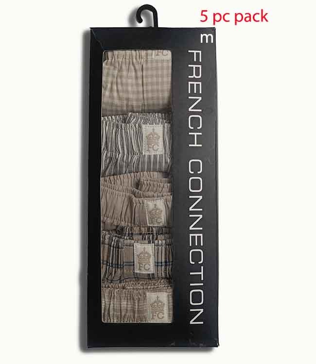 M11489 FRENCH CONNECTION Mens Woven Boxer Shorts Box Packaged