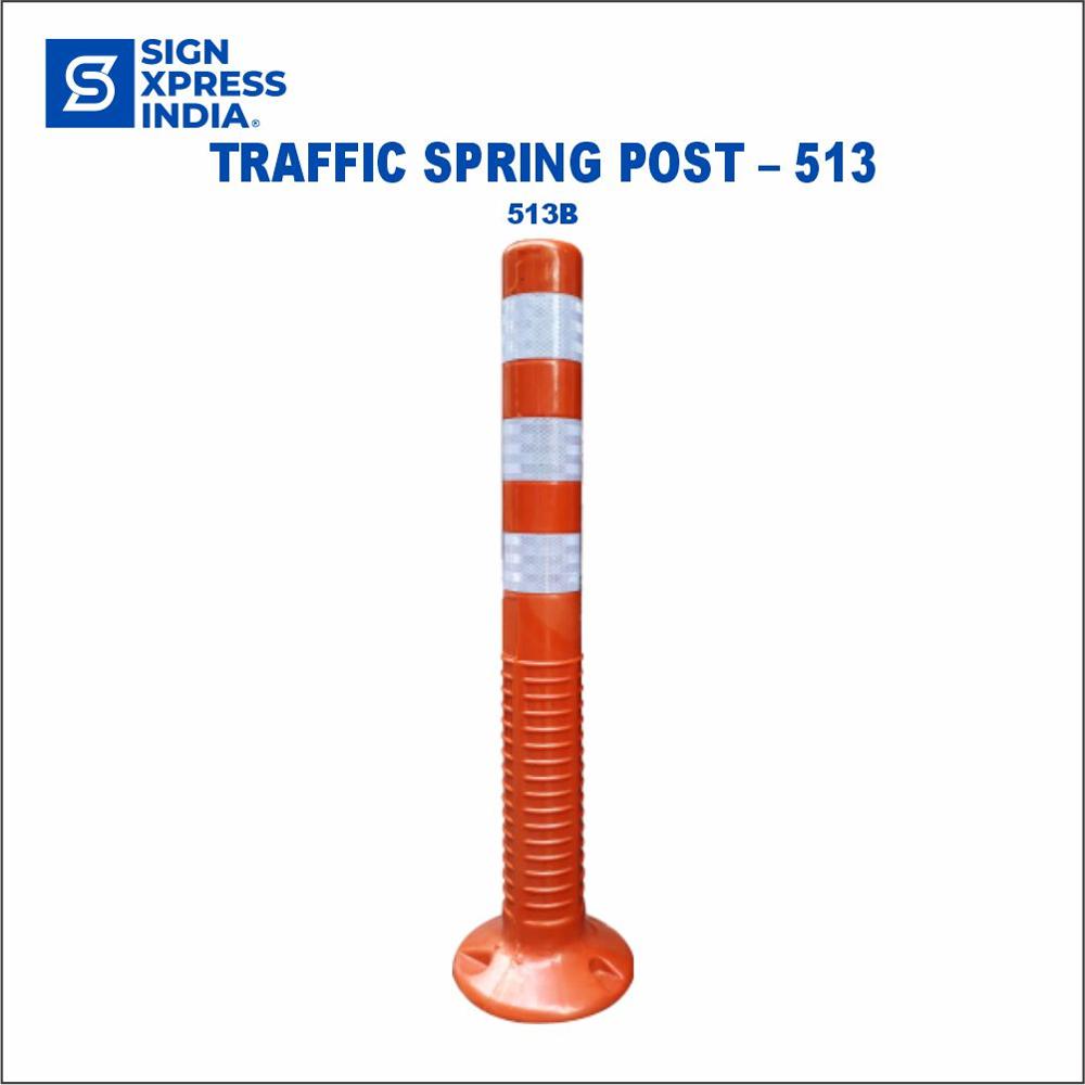 Traffic Spring Post - 513b - Color: Orange