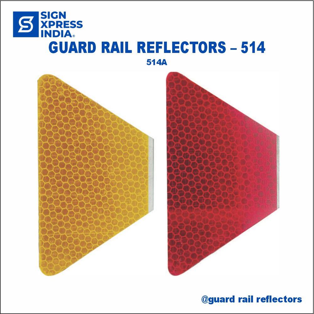 Guard Rail Reflectors - 514A - Color: Yellow And Red