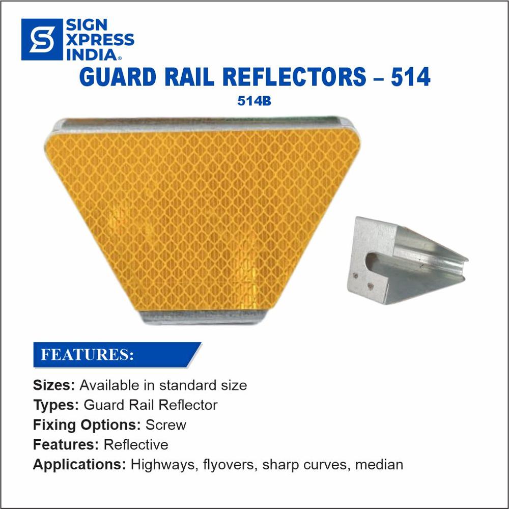 Guard Rail Reflectors - 514b - Color: Yellow