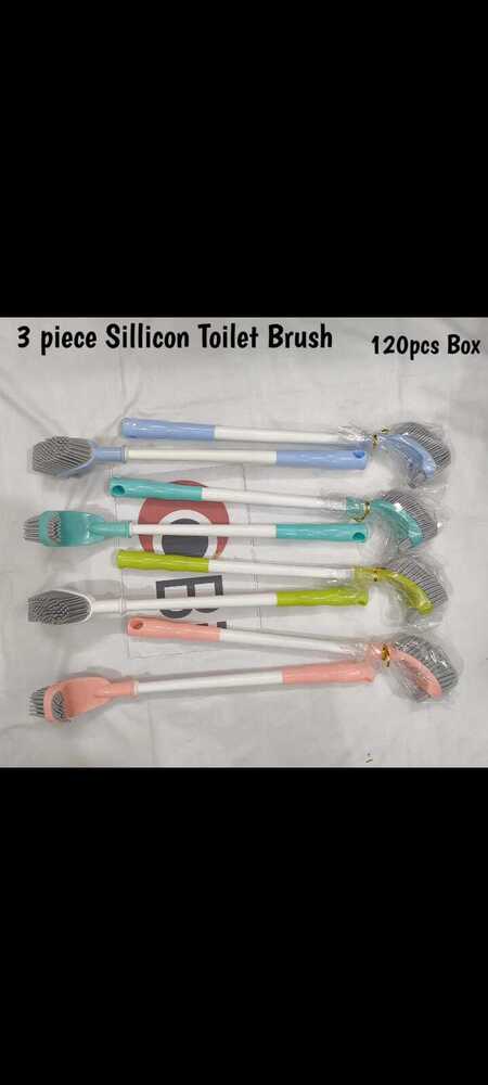 3 In One Double Side Sillicon Toilet Brush