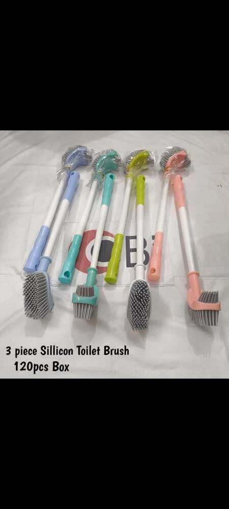 3 In One Double Side Sillicon Toilet Brush