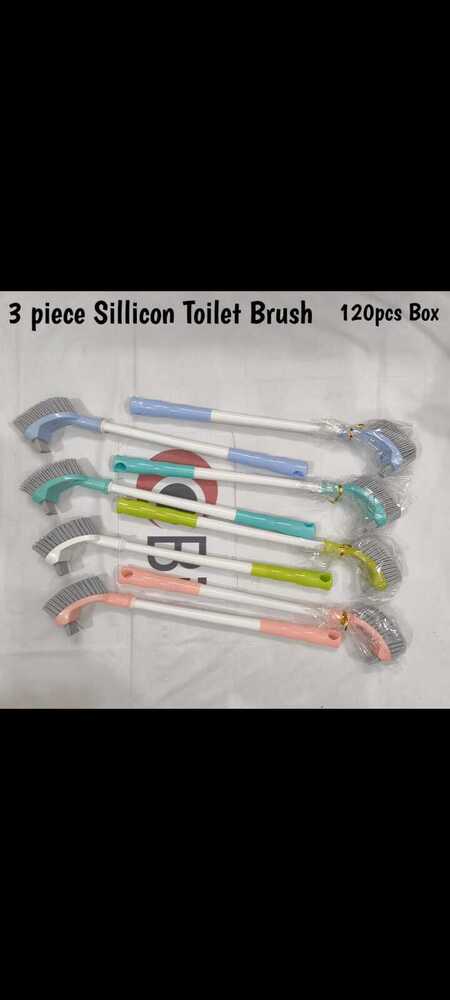 3 In One Double Side Sillicon Toilet Brush
