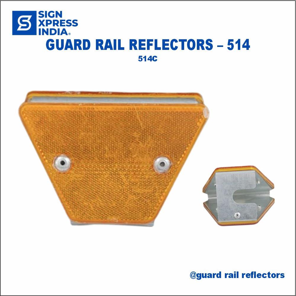 Guard Rail Reflectors - 514C - Color: Yellow