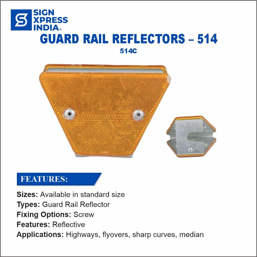 Guard Rail Reflectors - 514c - Color: Yellow