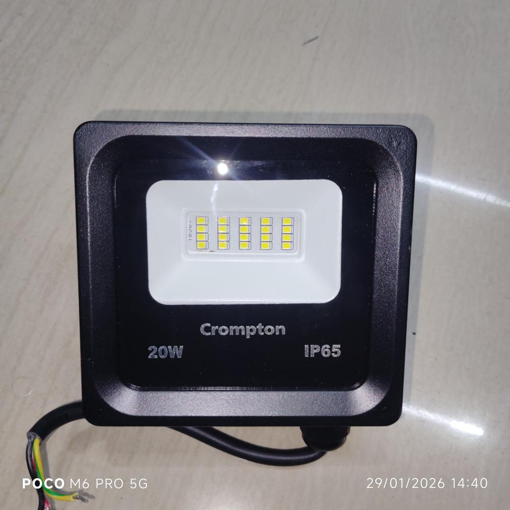 Crompton 20W Flood Light Cool Day Light Outdoor Lamp LDFLX20CDL LED IP65 Protection