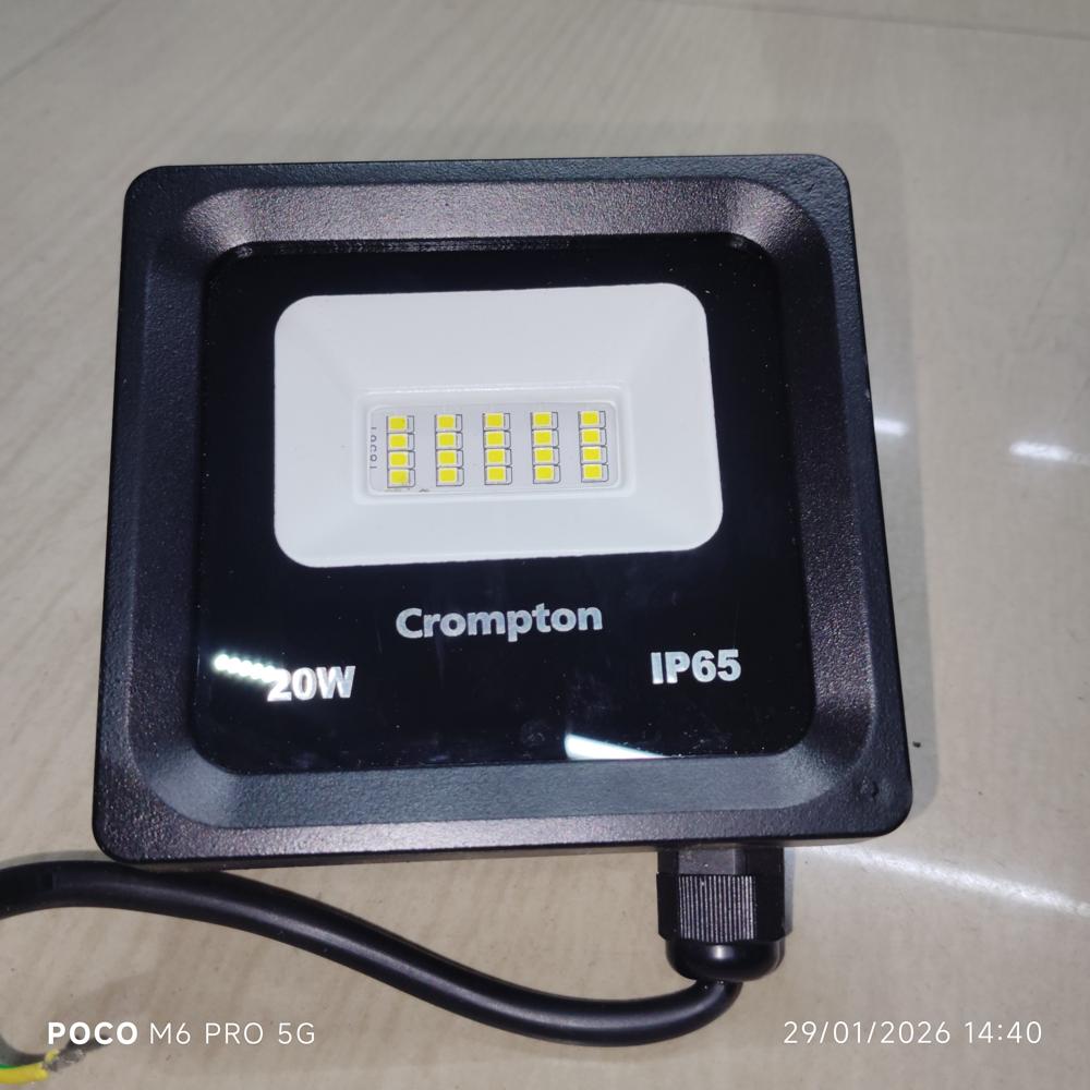 Crompton 20W Flood Light Cool Day Light Outdoor Lamp LDFLX20CDL LED IP65 Protection