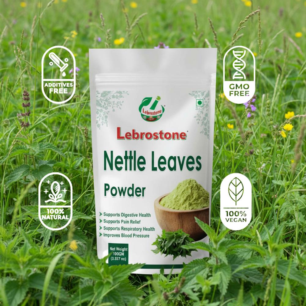 Lebrostone Nettle Leaves Powder | Rich in Nutrients | Supports Digestive, Hair & Skin Health |100g