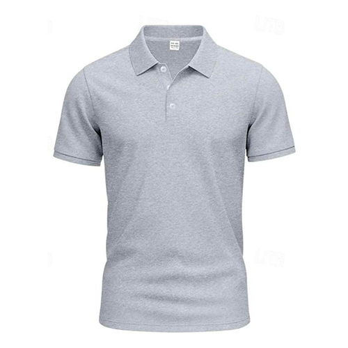 Cotton Polo Grey T-Shirt