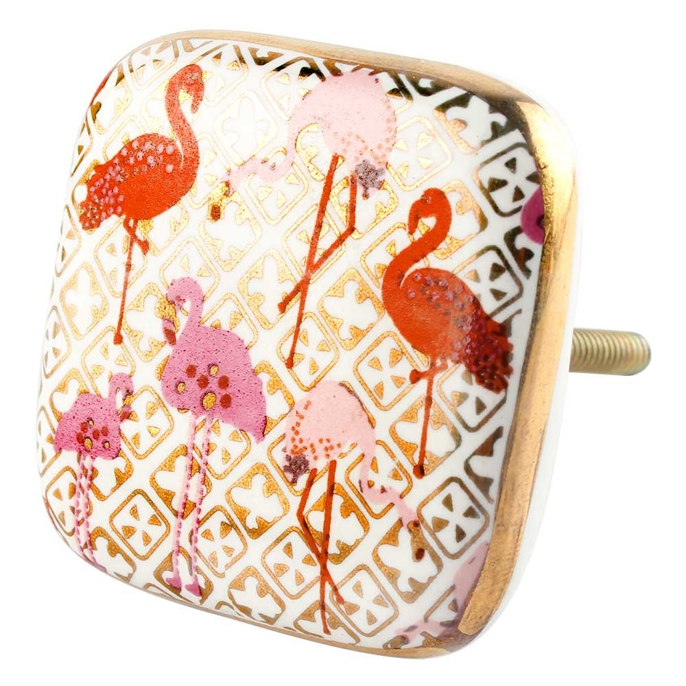 Square Gold Knob - Application: Cabinets