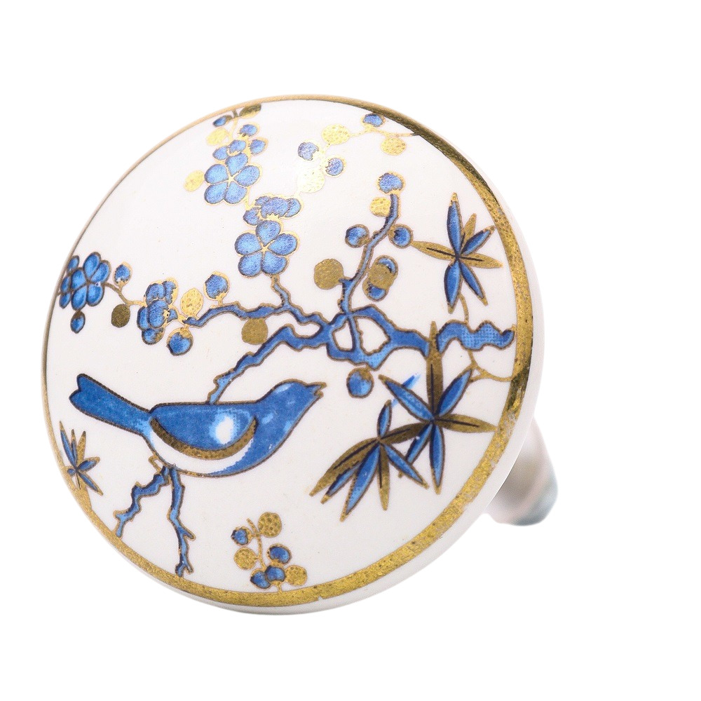 Blue Bird Round Knob