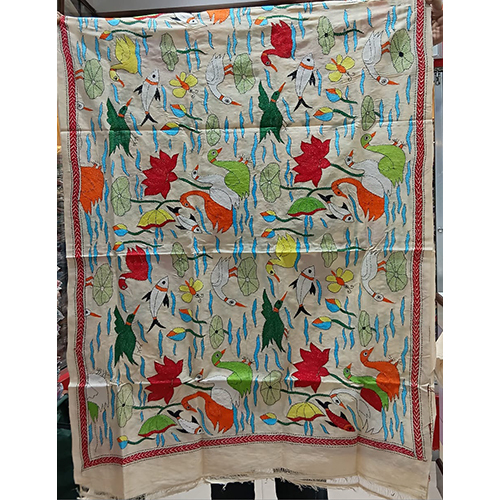 Kantha Stitched Dupattas on Tussar