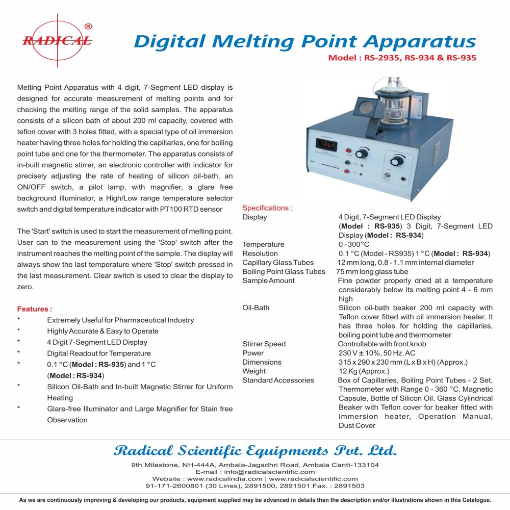 Melting Point Apparatus  RS-934