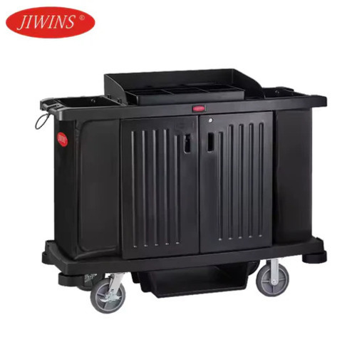 JIWINS Standard Housekeeping Cart With Lockable Door JW-HCD2