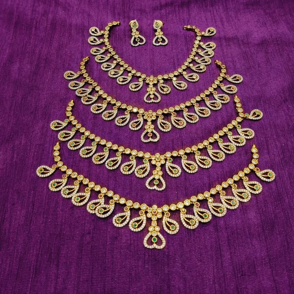 Elegant Teardrop Designer Necklace Set