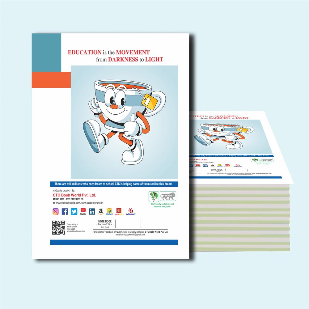 CTC 3-in-1 Notebook 160 Pages | 5-Line, 4-Line & Square Box Combined | 57/58 GSM Exercise Book | Prime Series Junior Stationery | Bulk Preschool Multi-Subject Copy