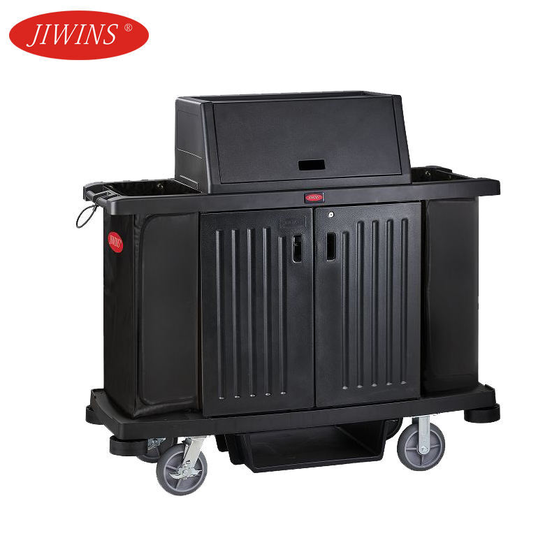 JIWINS Luxury Housekeeping Cart With Hood and Lockable Doors. JW-HCD3