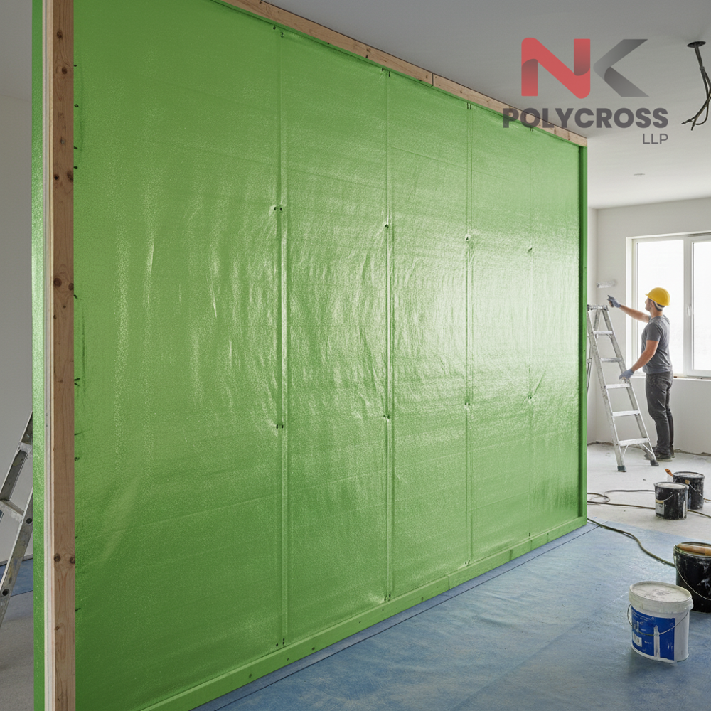 Wall Protection Tarpaulin - Color: Blue