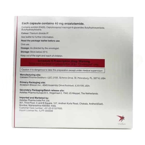 Xtandi 40 Mg Capsule - Recommended For: Doctor