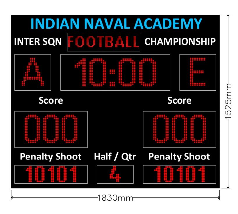 6 X 4 Outdoor Single Colour IP65 Window Type Sports Display Board