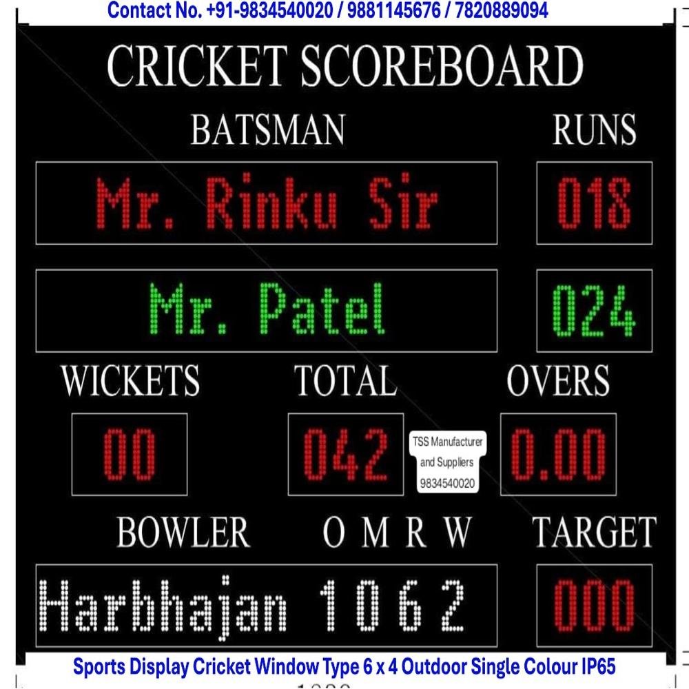 6 X 4 Outdoor Single Colour IP65 Window Type Sports Display Board